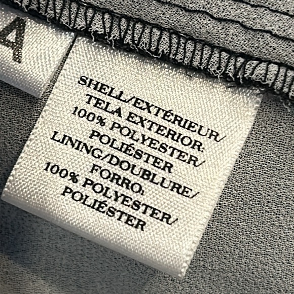 Ann Taylor Black Cap Sleeve Blouse with Pleated Embellishments - Picture 7 of 7